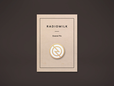 Radiomilk Enamel Pin lapel pin logo minimal modern pin