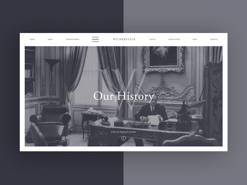 Wildenstein — History art interaction ui ux web