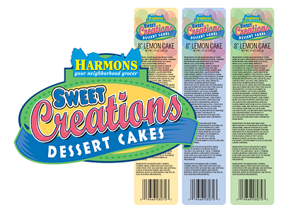 Harmons Sweet Creations Dessert Cakes brand identity branding branding and identity branding concept branding design cake logo logo design vector