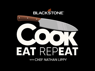 Blackstone Cook, Eat, and Repeat brand identity branding logo logo design vector