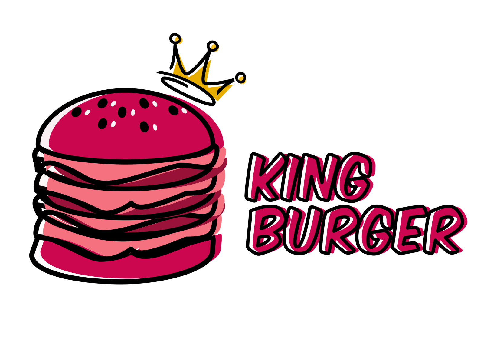 Download King Burger logo design by Angel Marinov on Dribbble