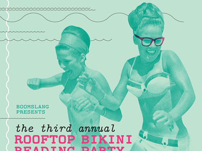 Bikini bikinis glasses poster seafoam summertime