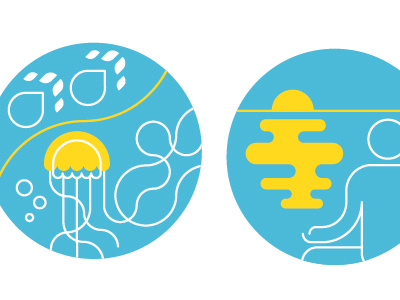 islands footprint icon islands jellyfish meditate sunset