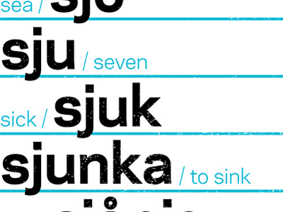 sj- words galaxie polaris swedish typography