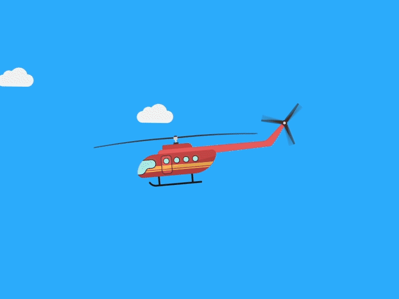 Helicopter Animation 2d animation animation 2d design flat gif helicopter helicopter flying illustration loop motiongraphics sky tutorials vector