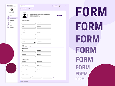Form Employees Website design employee employees employer employment form form design form field forms illustration ui uiux ux web