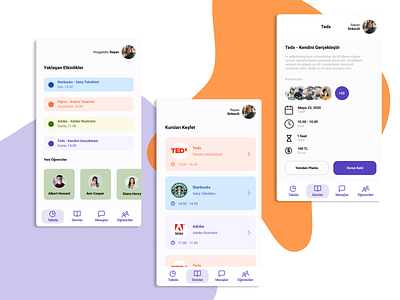 Online Course UI adobe xd app figma icon ui uidaily uitrends uiux ux uxtrends