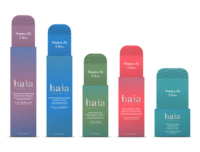 haia, Happy As I Am Skincare Packaging branding branding design graphic design layout logo packaging packaging design print print design skincare typography