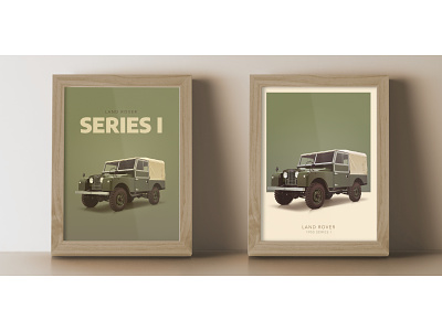 Land Rover Series I car design graphic design illustration land rover minimal print realistic vector vector realistic