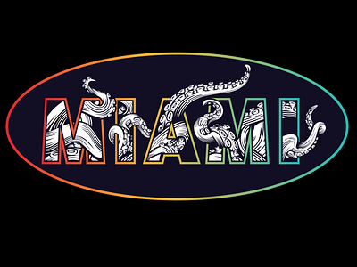 Miami Kraken Concept apparel logo branding branding design design graphics illustration illustrator logo design typography vintage logo