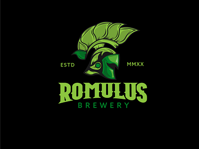 Romulus Brewing branding branding design brewing company illustration illustrator logo logo design vintage logo