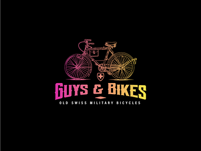 Guys and Bikes bikes branding design logo logo design vector vintage logo