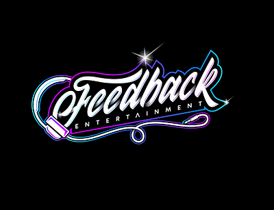 Feedback Entertainment branding design logo music typography