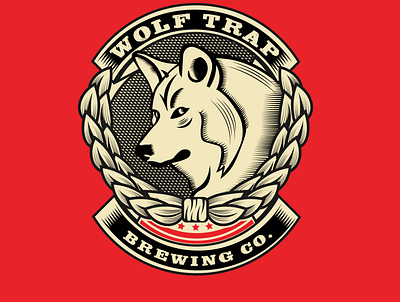 Wolf Trap Brewing Co. branding branding design brewing company design illustration illustrator label design logo logo design typography vintage logo wolf