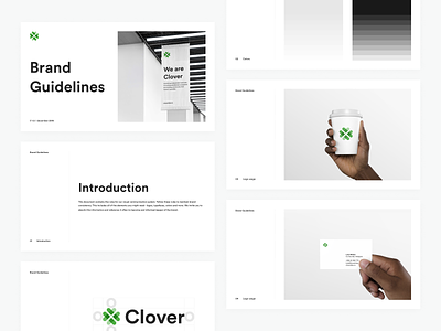 Clover branding clover deck logo pitch pitch deck product design slides symbol ui ux