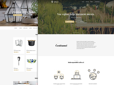 Zeliva.si ecommerce illustration interior landing page shop ui ux web webdesign wedding