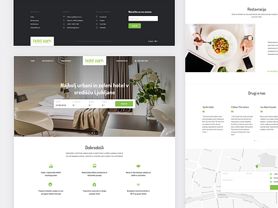 Hotel Park homepage booking clean home page hotel landing page minimal rooms ui ux web design website