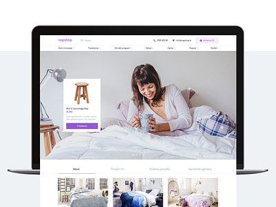 Napshop ecommerce interior landing page shop sleep ui ux