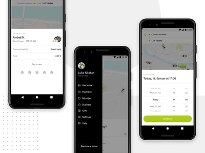 Cammeo - Other Screens android android app app lyft mobile app ride ridesharing taxi uber ui ui ux design ux