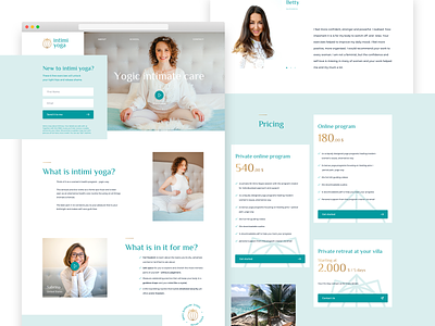 Intimi Yoga - Home homepage landing page ui ux web web design website