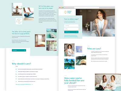Intimi Yoga - About homepage landing page ui ux web web design website