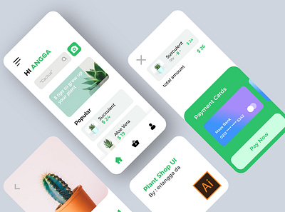 Plant shop app ui design ui