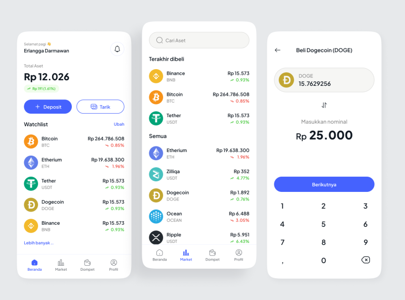 Crypto Wallet App by Erlangga Darmawan on Dribbble