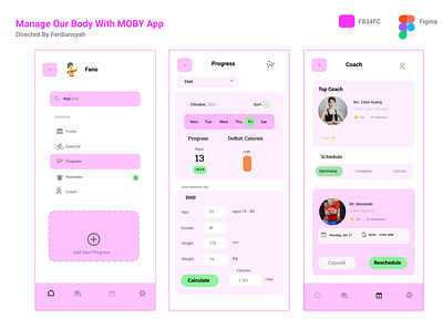 MOBY APP app design exercise health mobile ui play