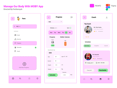 MOBY APP app design exercise health mobile ui play