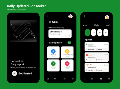 Daily Updated Jobseeker animation branding graphic design mobile ui play ui