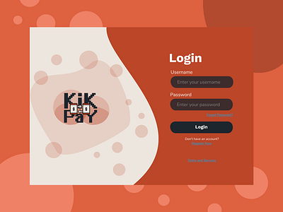 Kikpay Login Desktop app branding design desktop illustration login form login page logo ui vector web