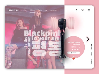 Blackpink Shop - Web Page app blackpink branding design desktop figma figma design illustration kpop landing page landing page design landing page ui logo ui web