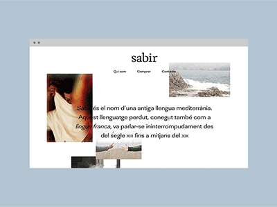 Sabir Magazine Landing Page animation landing mediterranean page scroll website