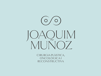 Joaquim Muñoz Plastic Surgeon Logo blue boobs eternal infinity light logo minimal plastic surgeon tiffany tits