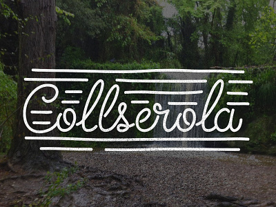 Collserola - La Resclosa handmade handwriting hike letter logo mountain