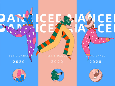 Ler's dance app design flat ux