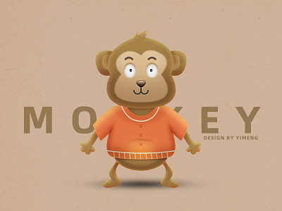 Monkey design flat illustration
