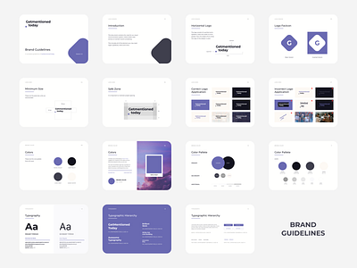 Brandbook & Guidelines brand design branding colors design graphic design logo logo design logodesign logos logotype pallette ui violet