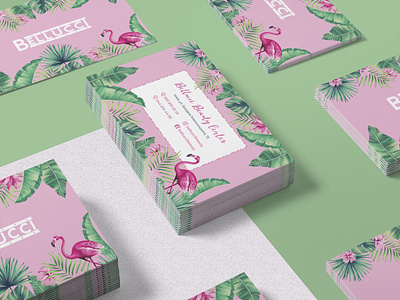 business card for beauty center