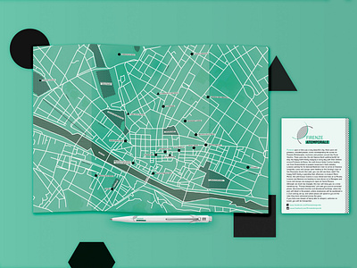 Firenze Atemporale- Map of firenze branding illustration minimal typography