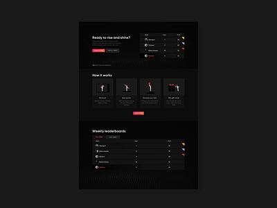 Weekly Leaderboards page UX, UI and Animation animation fitness gamification ui ux