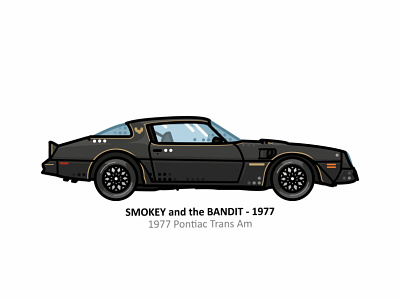 Smokey and the Bandit 1977 action american car design dots engine film icon iconic illustrator line movie movies outline pontiac trans am smokey and the bandit 1977 speed steel vector vehicle