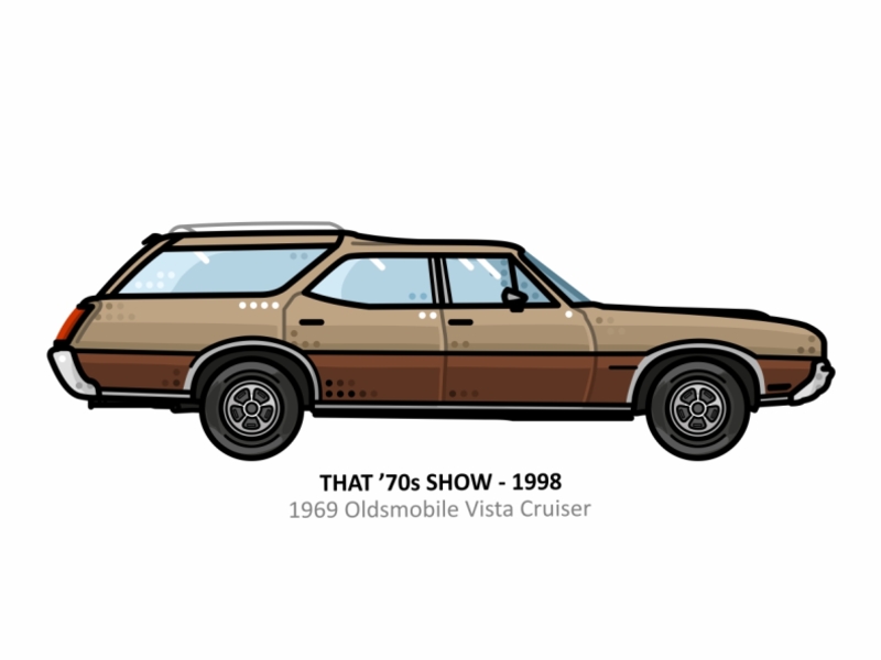 That '70s Show 70s auto car car app design dots engine film iconic illustration line movie outline speed sport that70sshow vector vehicle vintage