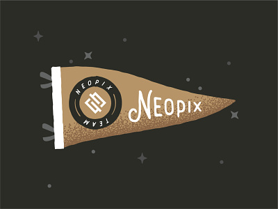 Neopix Flag 🚩 app badge brand branding design flag font icon identity illustration lettermark logo logotype minimalist monogram outdoors texture type typography vintage