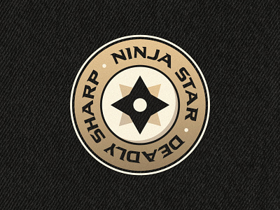 Ninja Star badge brand branding deadly font icon identity logo mark ninja ninja star sharp shuriken sticker texture typo typography weapon
