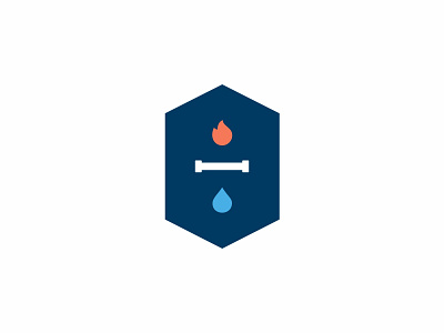 Logo mark branding design elements fire icon icons identity logo logotype mark minimal pipe plumbing shapes symbol water water and fire
