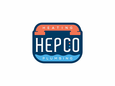 Hepco branding design elements fire font icon icons identity logo logotype mark minimal pipe plumbing shapes symbol typo typography water water and fire