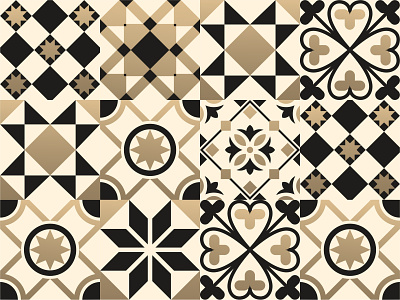 Tiles arabian background blue boho ceramic geometric gold greeting islamic mark morocco ornaments pattern portugal seamless shape summer tiles travel vector