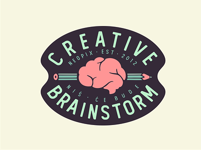 Creative Brainstorm ✏️🧠 badge brain branding charms contest creative creative brainstorm design font jewelry keychains logo patch pen playoff sticker sticker mule typo