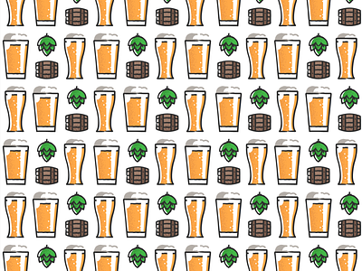 Beer pattern alcohol badge beer brand branding brew brewery craft craft beer design hops identity illustration ipa label logo pattern plant symbol type